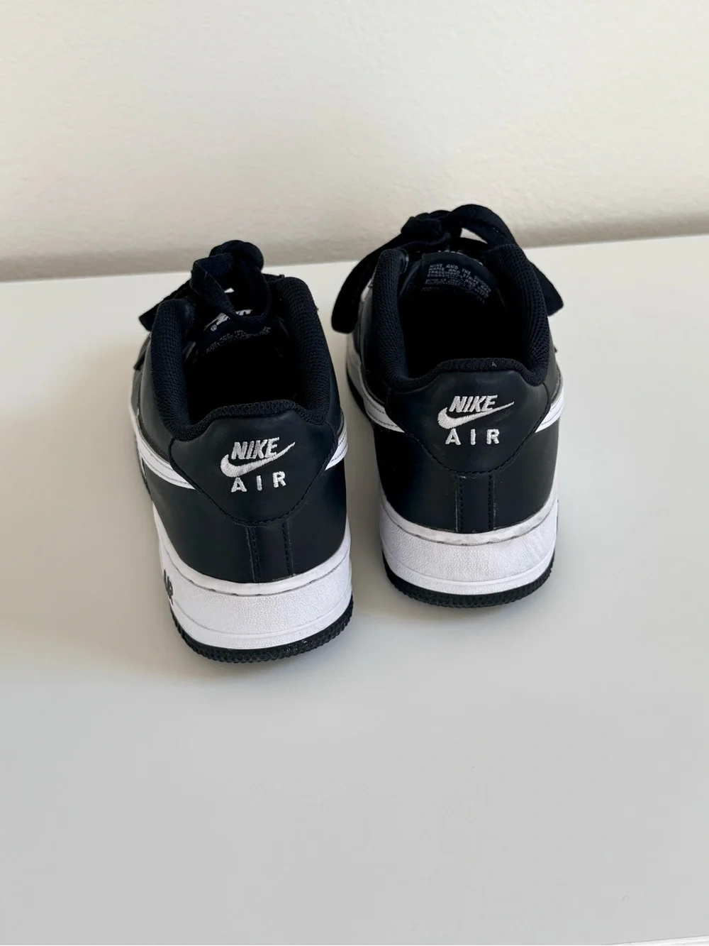 Nike Black and White Air Force 1 low top